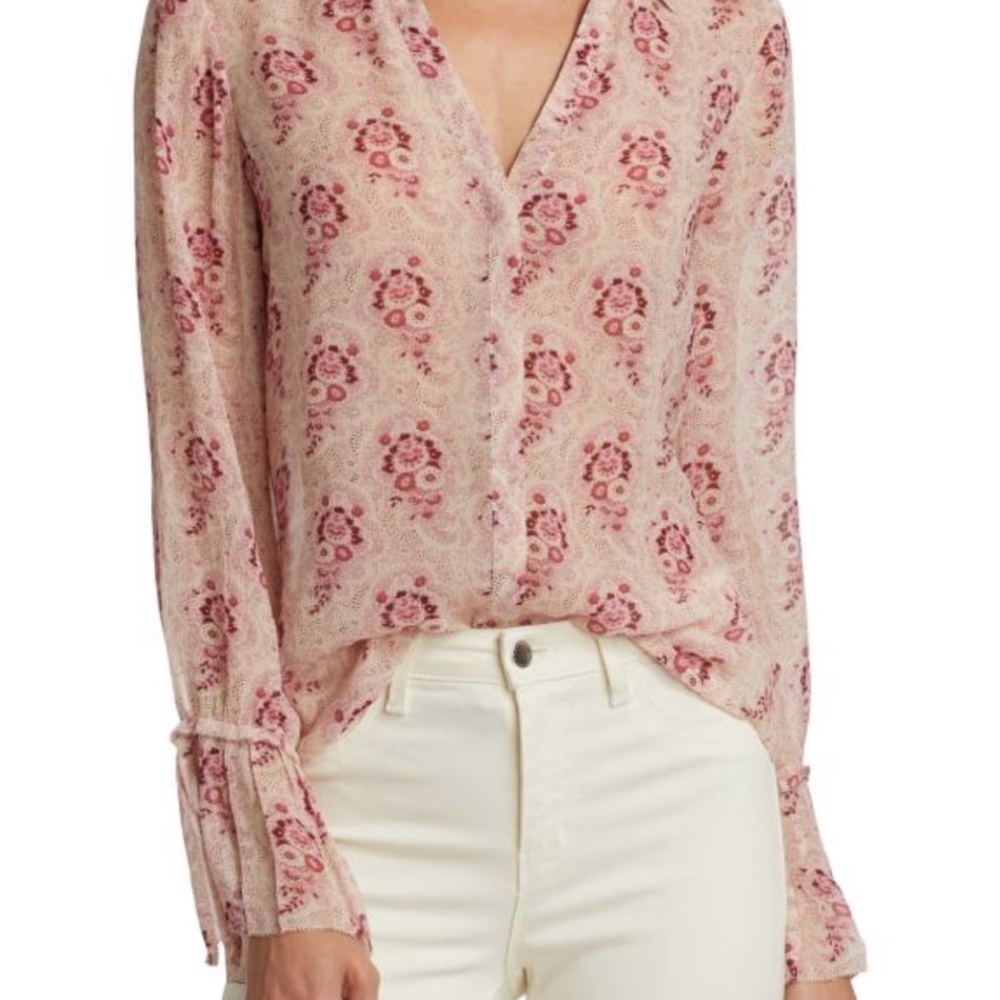 PAIGE Abriana Floral Silk Blouse